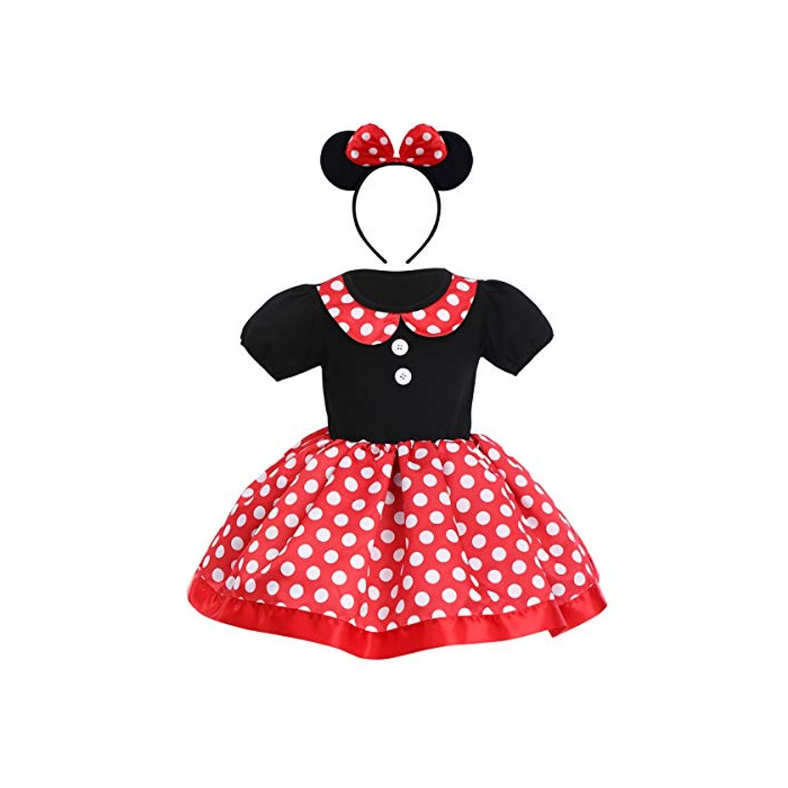 Moda Princesa Disfraz de Minnie para Bebé Niña Navidad de los Lunares del