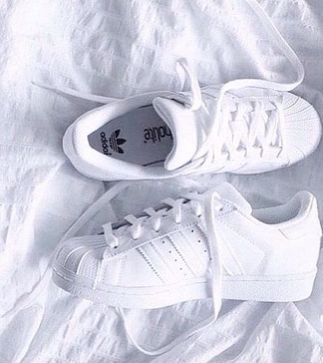 White Adidas Superstar Originals