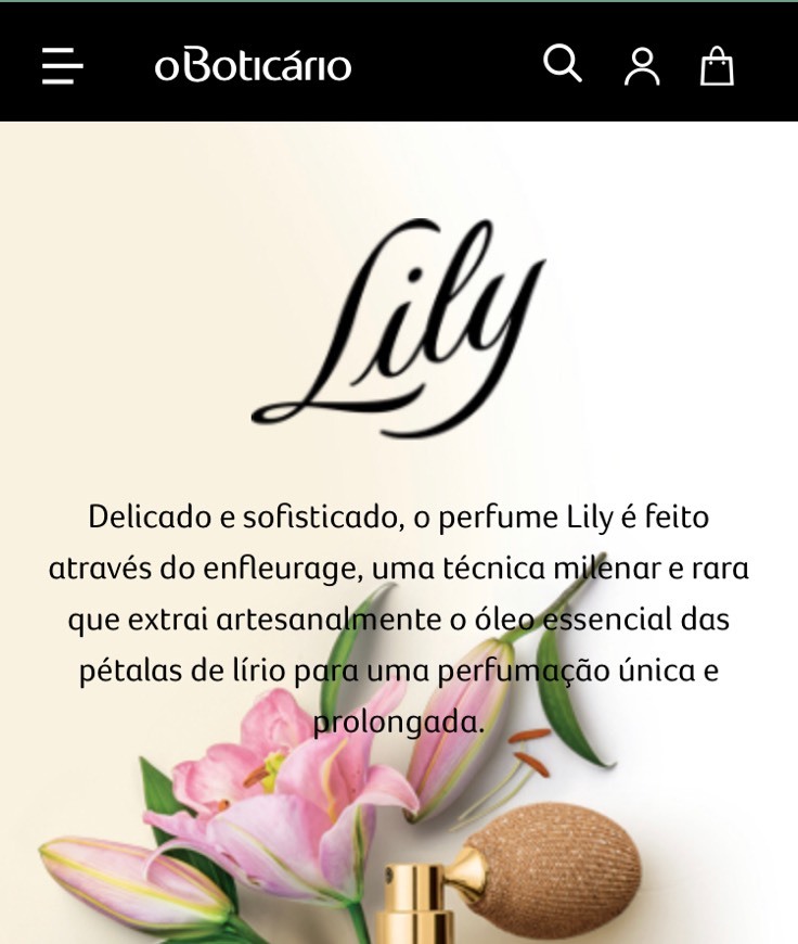 Product Perfume e Creme LILY 