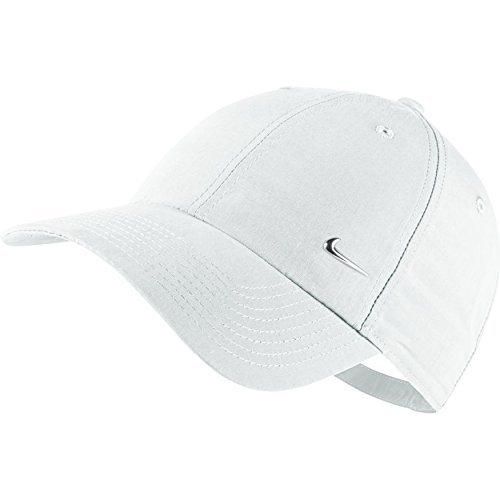 Nike Metal Swoosh Cap - Gorra para hombre, talla única, color blanco