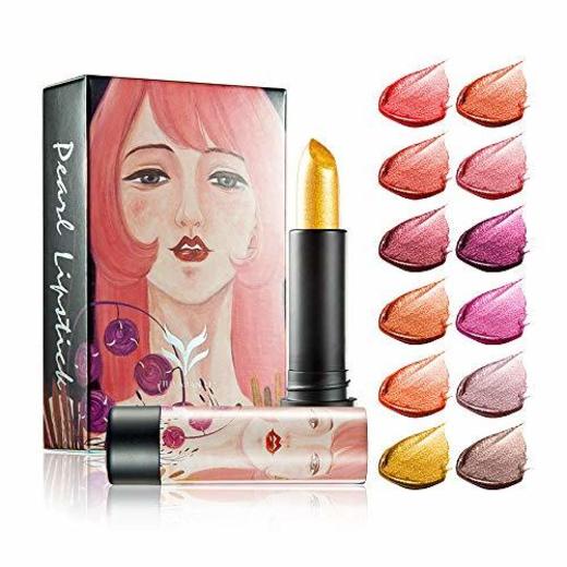 HUAMIANLI Velvet Dusty Rose Brilho Ryukin Pearly-lustre LÃ¡piz labial Deep Red Lip