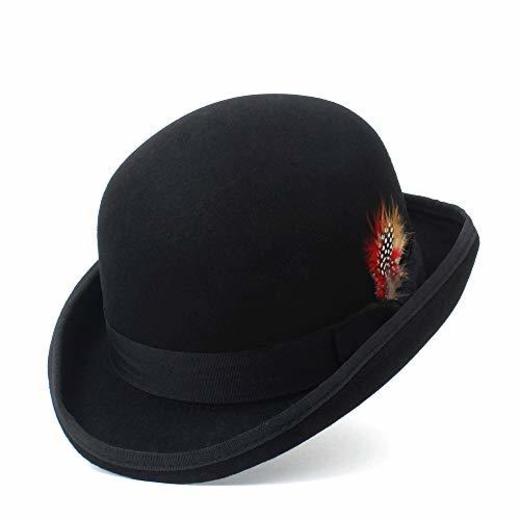 Moda de Invierno Lana Fedora Bowler Hat Trilby Sombreros para Hombre Lana
