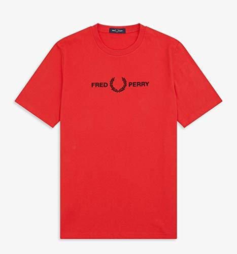 Fred Perry Camiseta Camiseta M/C Hombre Rojo S