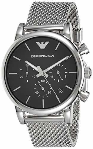 Social Emporio Armani Reloj para Hombre de Cuarzo con Correa en Acero Inoxidable