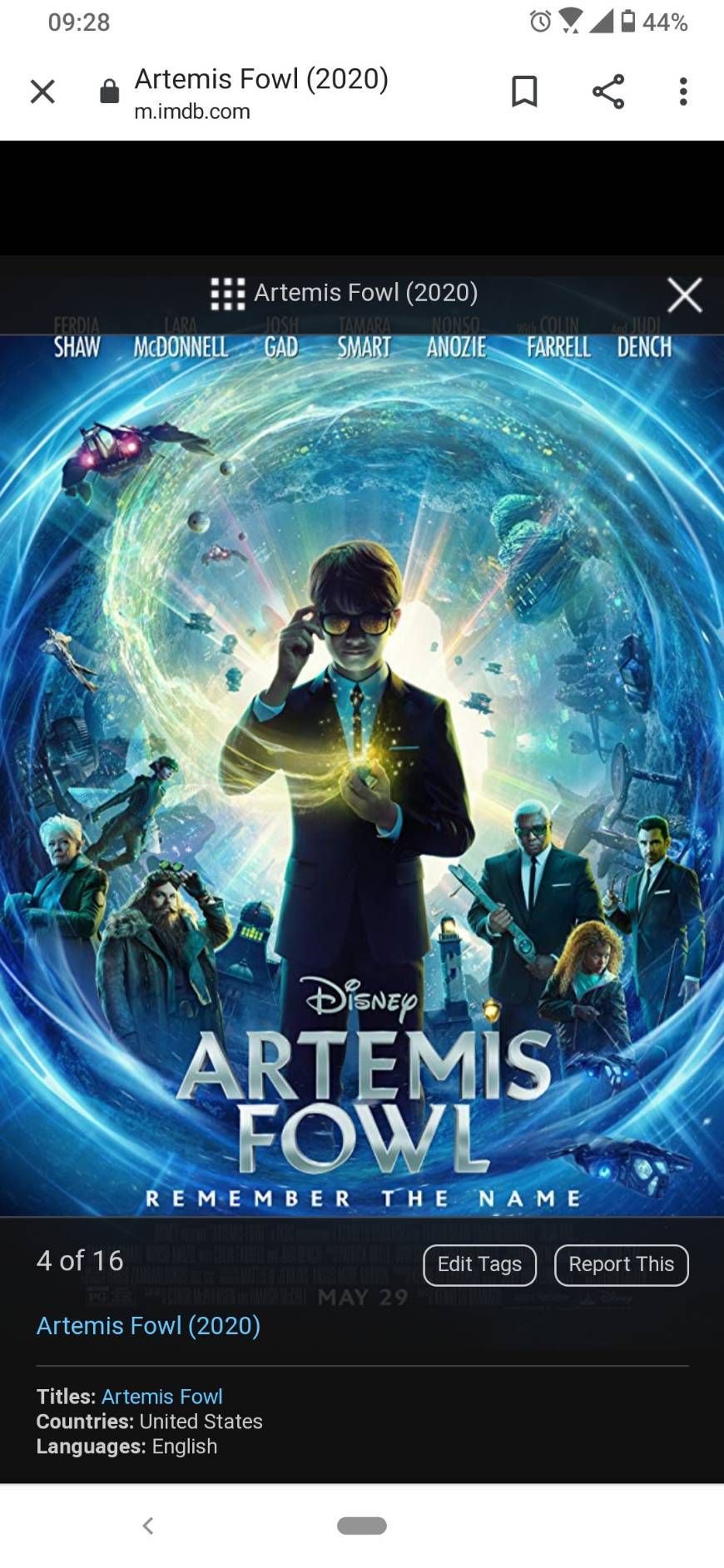 Película Artemis Fowl (2020) - IMDb