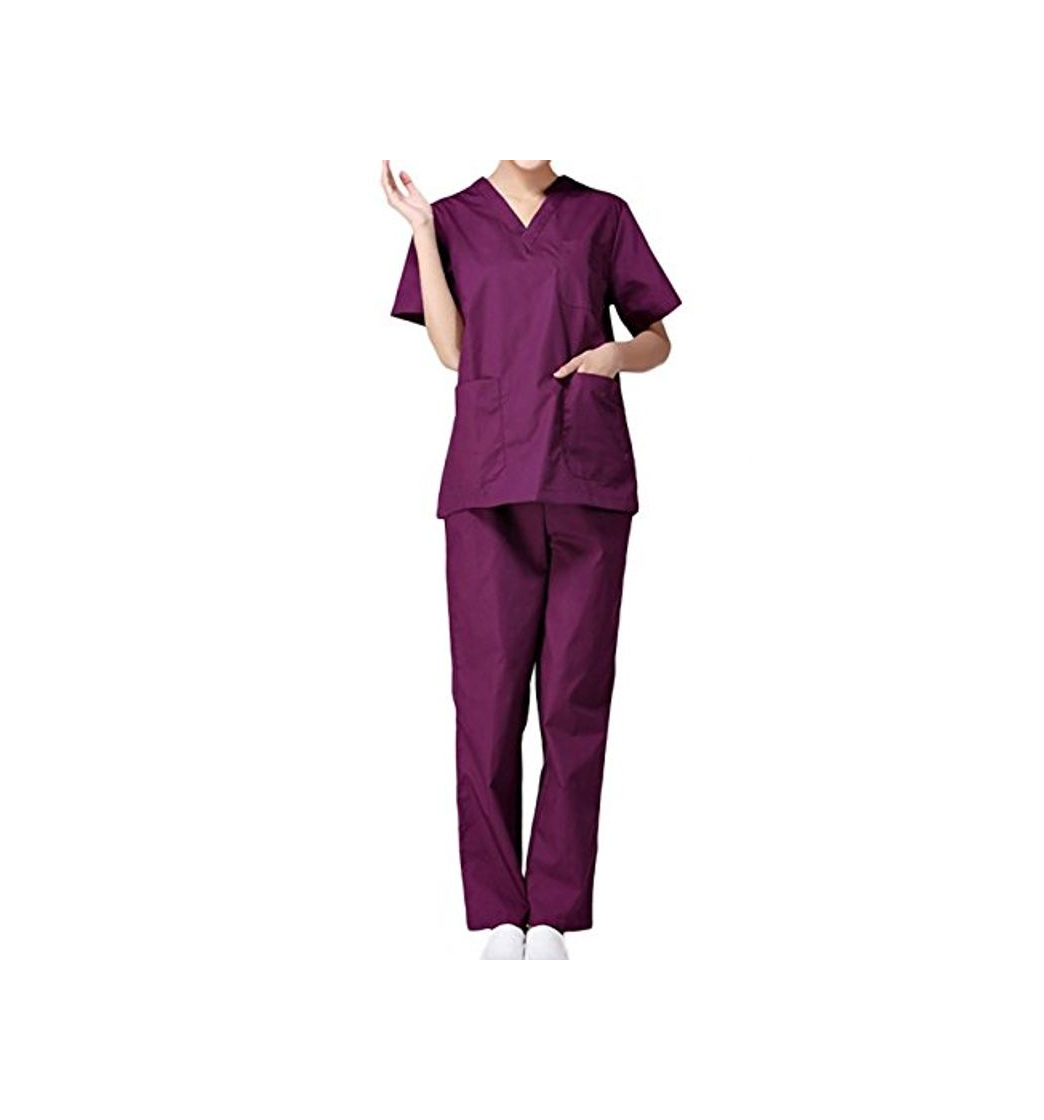 Product PICTURESQUE Uniforme Médico Ropa Quirúrgica de Manga Corta Bata Médico Laboratorio Enfermera Sanitaria Unisex