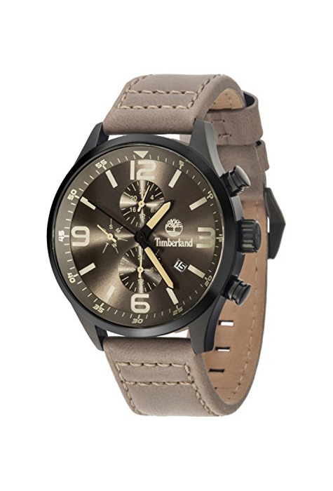 Fashion Timberland Rutherford Reloj para Hombre Analógico de Cuarzo con Brazalete de Piel