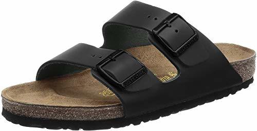 Lugares Birkenstock Arizona, Zapatos con Hebilla Unisex Adulto, Negro