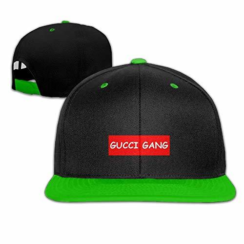 Fashion Lil Pump GUCC Gang Logo Unisex Flat Brim Baseball Hats 100% Cotton