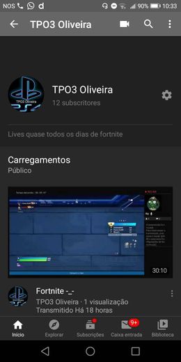 O meu canal de YouTube. Por favor inscrevam-se no canal