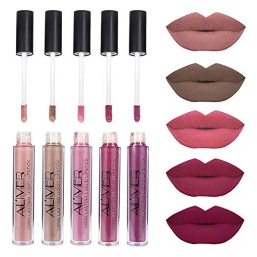 5 Colors Matte Lipstick Set