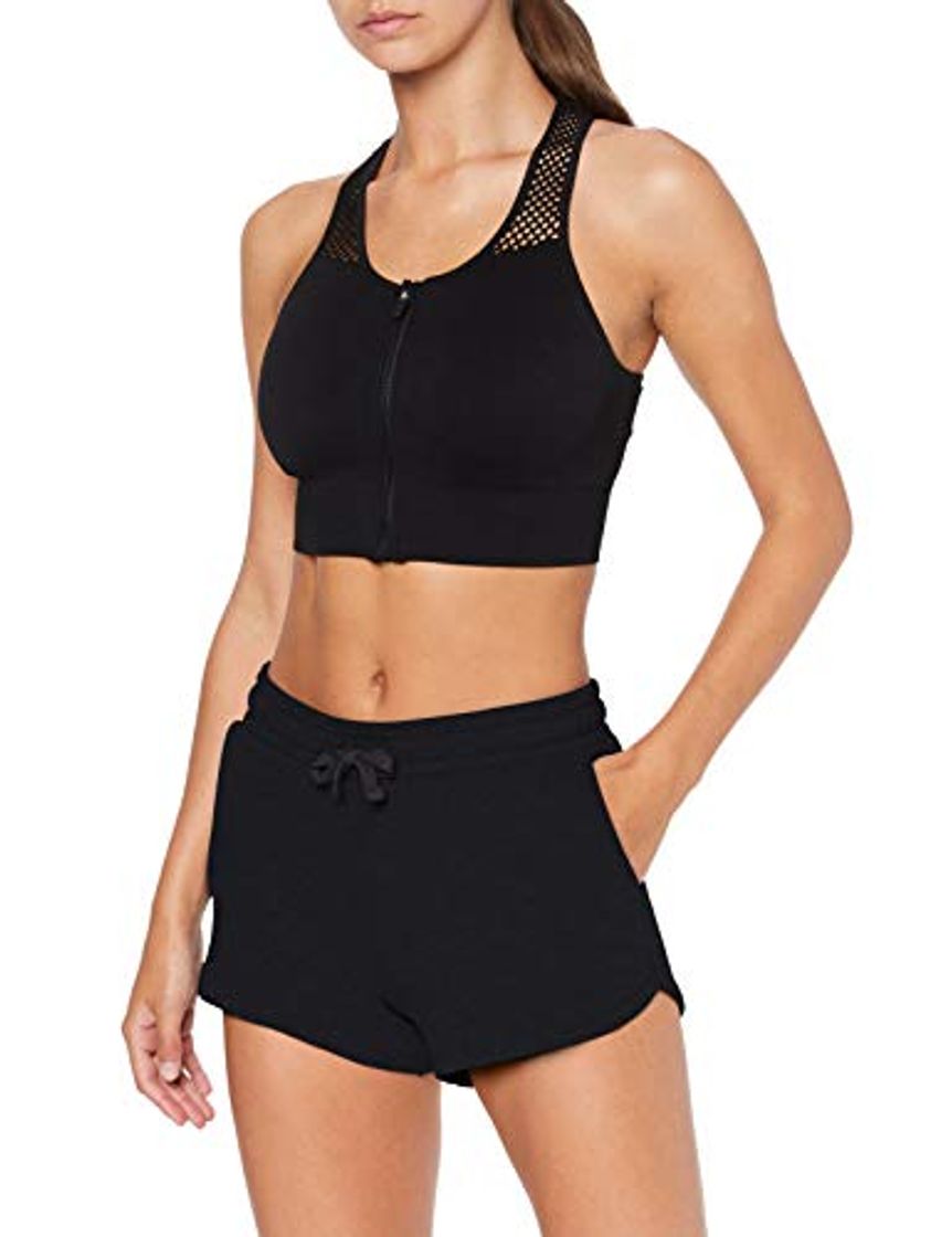 Producto Marca Amazon - AURIQUE Shorts para el Gimnasio Mujer, Negro