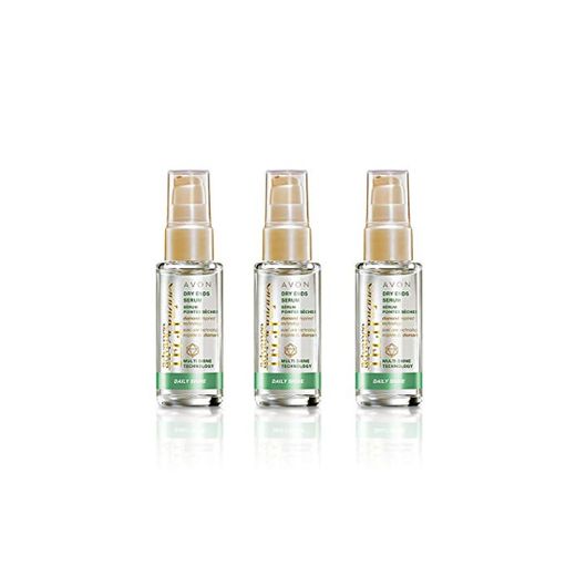 3 x Avon Advance Techniques Daily Shine Suero Para Las Puntas Secas