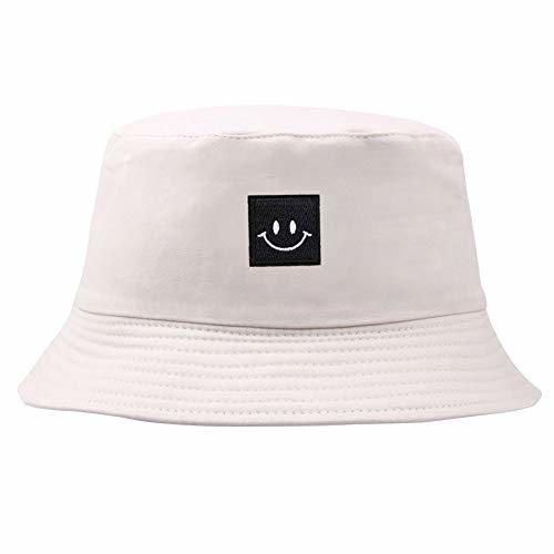 Moda Patrón del Sombrero Bordado Cubo Cuadrado Cap Smiley Unisex Algodón Pescador Sombrero