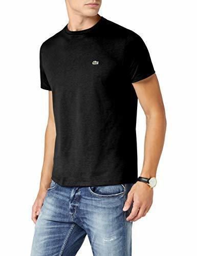 Social Lacoste TH6709, Camiseta para Hombre, Negro