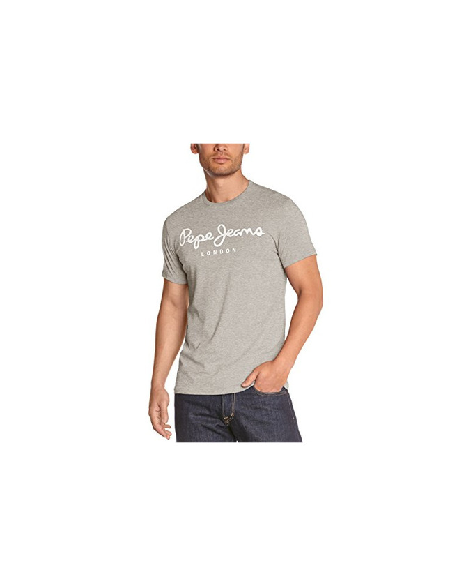 Social Pepe Jeans Original Stretch, Camiseta para Hombre, Gris