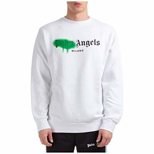 Palm Angels Hombre Sudaderas Milano Sprayed Bianco S