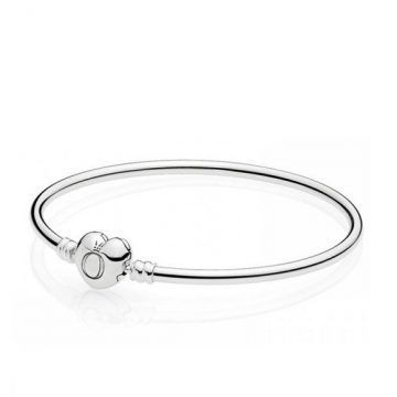 Moda Bangle fecho coração 