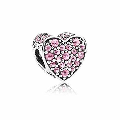 Social Pandora 792069PCZ Pink Dazzling Heart Charm