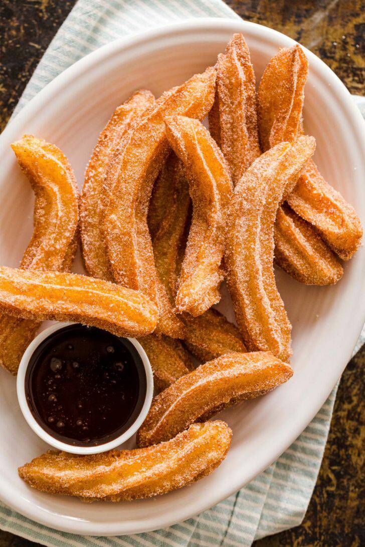 Moda Churros com chocolate quente