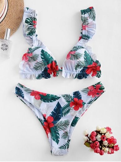 Bikini Flower Palm-Zaful
