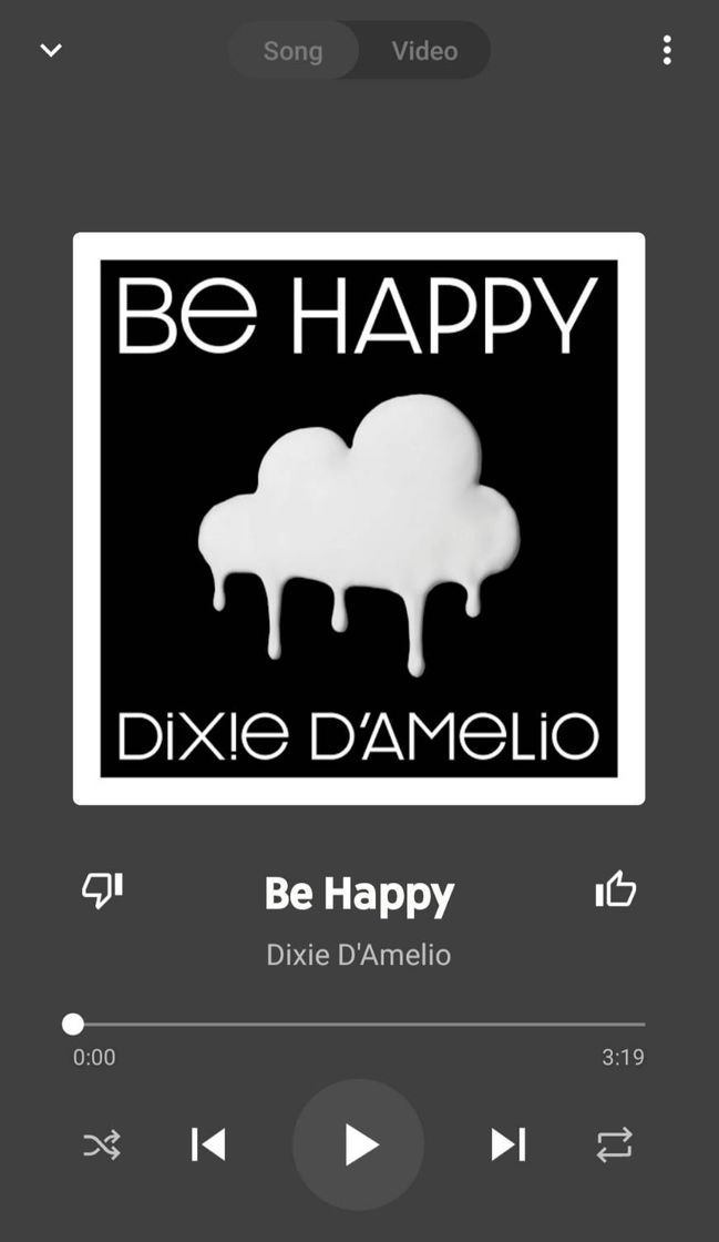 Canción Be happy - Dixie d'amelio