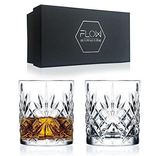 Set Of 2 Crystal Whiskey Glasses