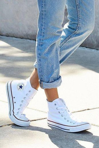 Moda Converse Chuck Taylor CTAS Lift Hi, Zapatillas para Mujer, Blanco