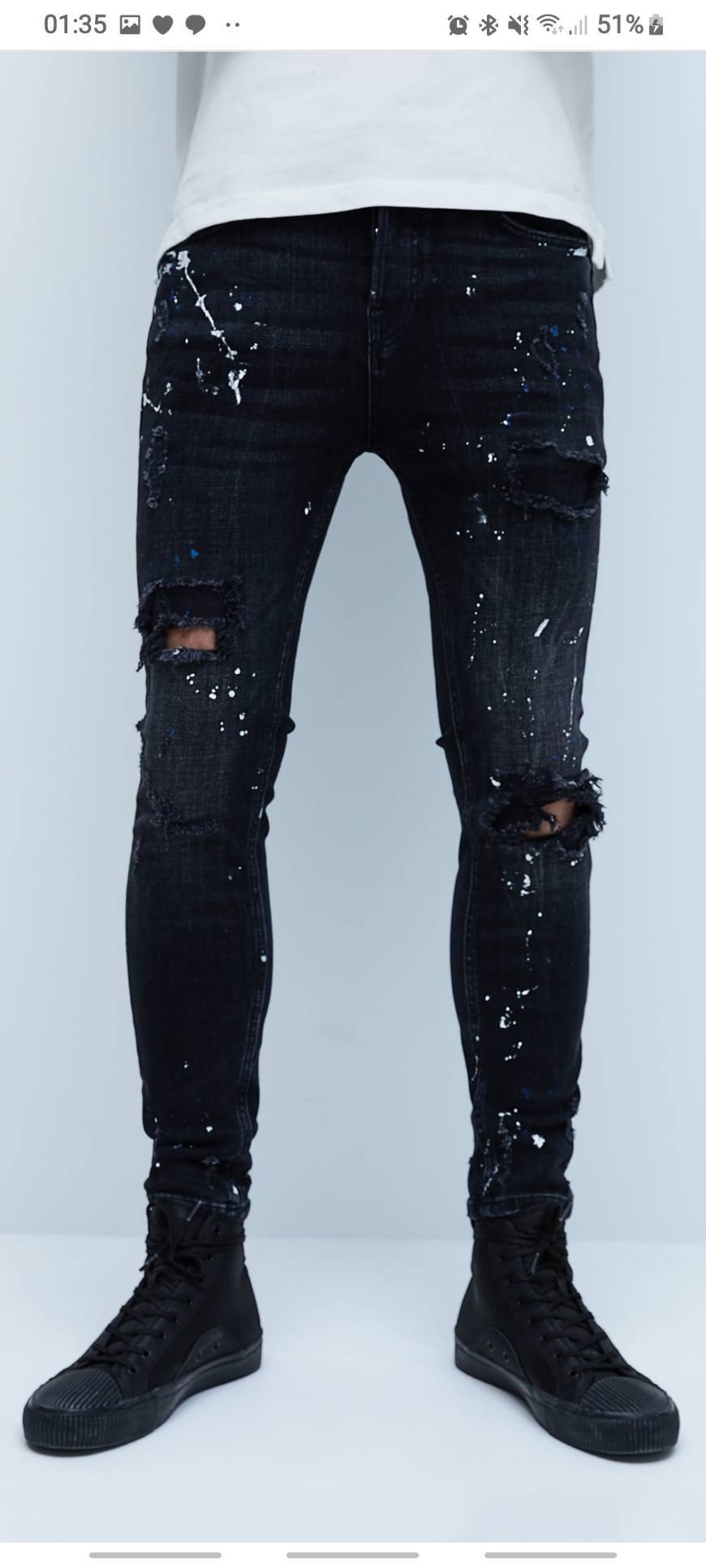 Fashion JEANS SKINNY COM SALPICOS