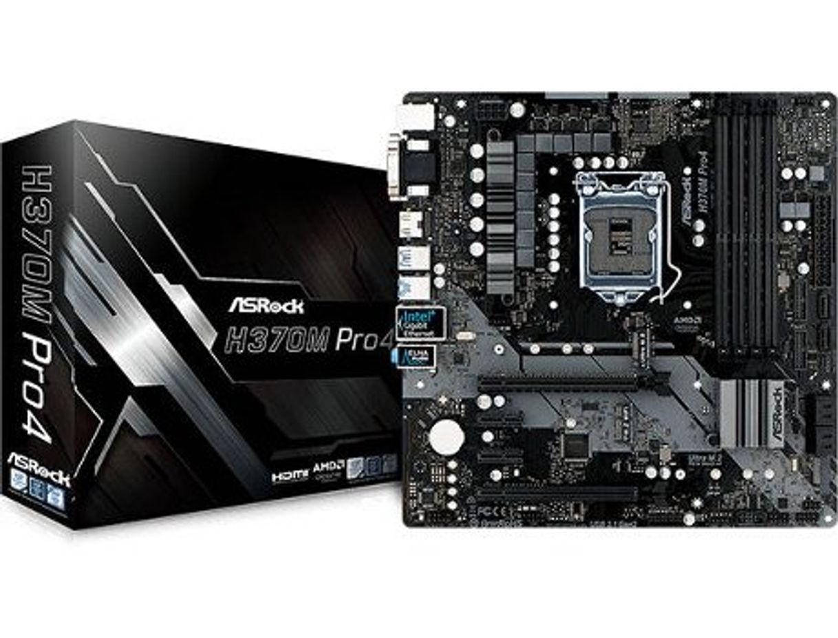 Moda Motherboard ASROCK H370M Pro4 (Socket LGA1151 - Intel H370 ...