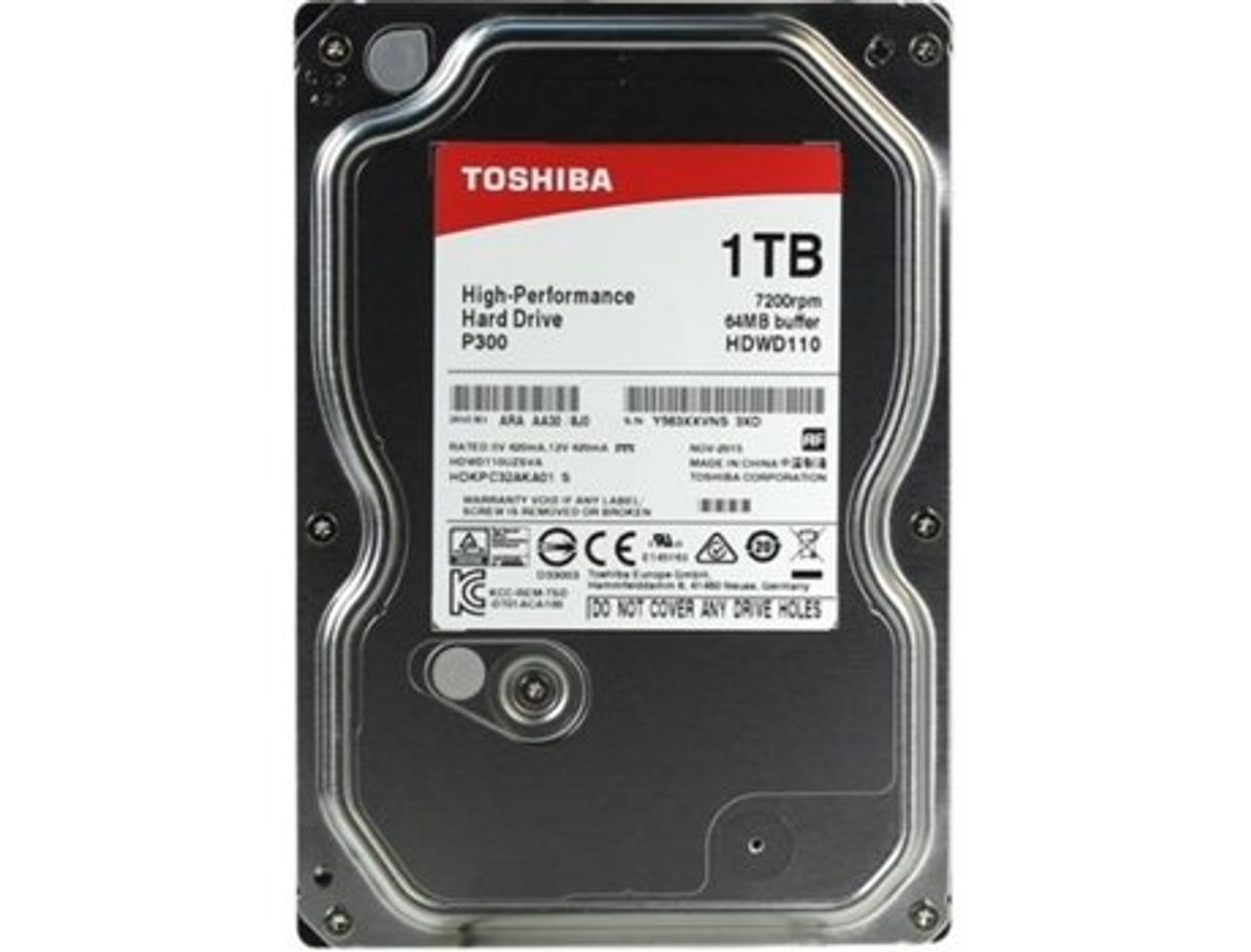 Moda Disco HDD Interno TOSHIBA HDWD110UZSVA (1 TB - SATA - 7200 ...