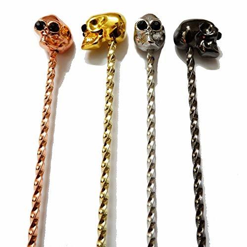 Place herramientas de cóctel Skull Barspoon Cocktail Spoon Acero Inoxidable Mezclando Coctel Cuchara