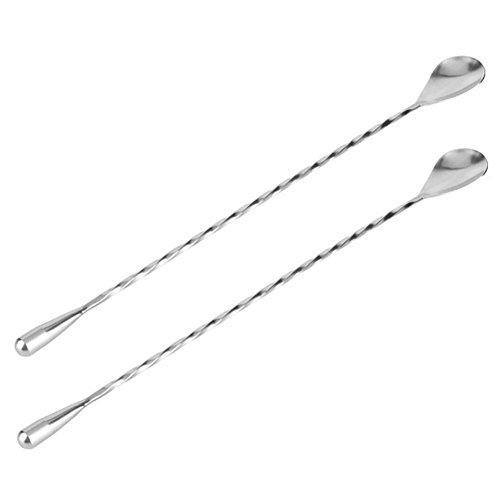 Place Dimart Stainless Steel Cocktail Drink Mixing Spoon with Spiral Pattern Bar
