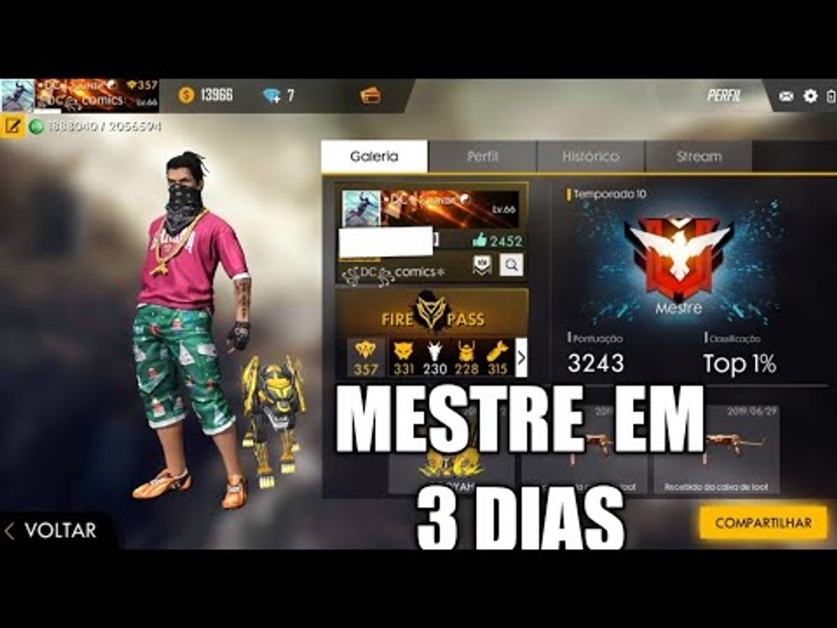 Moda FREE FIRE-10 mestre