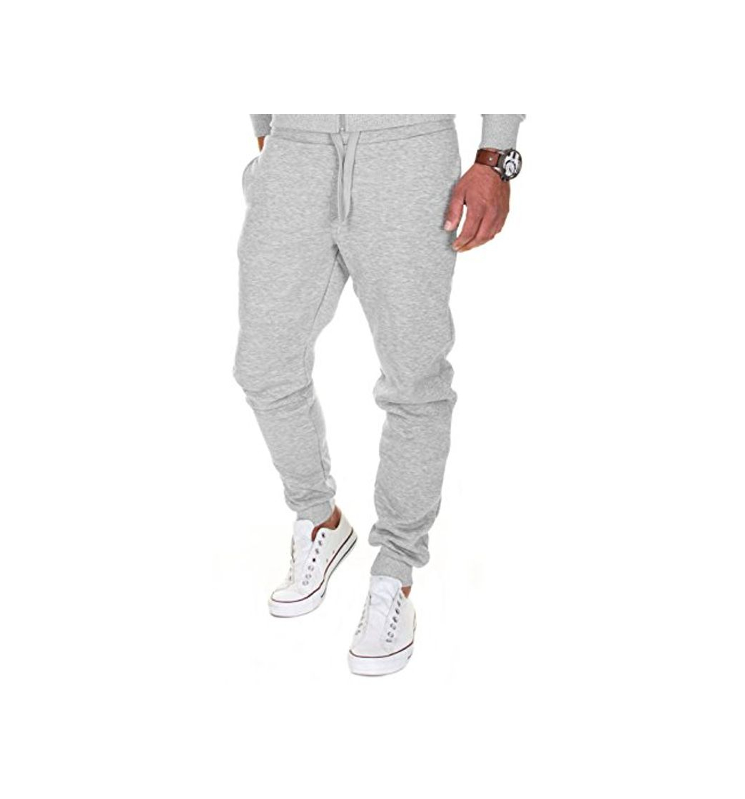 Moda MERISH Pantalones Jogger Hombre Deportivos Joggers Modell 211 Gris XXL