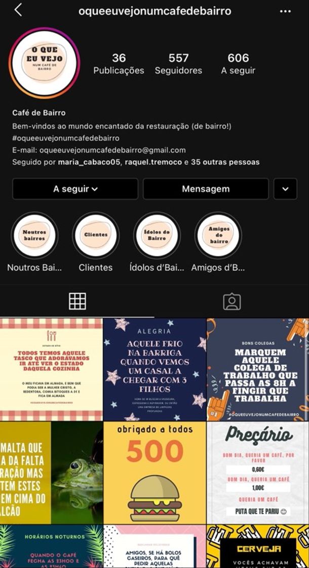 Social Página sobre a restauração em Portugal 😂