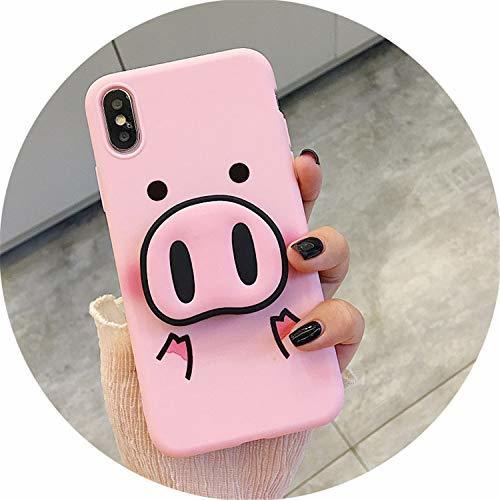 Place Cartoon Pig Phone Case For iPhone X XS MAX XR Case For