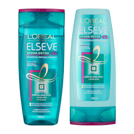 Fashion Shampoo e condicionador Elseve:cabelos oleosos pontas secas