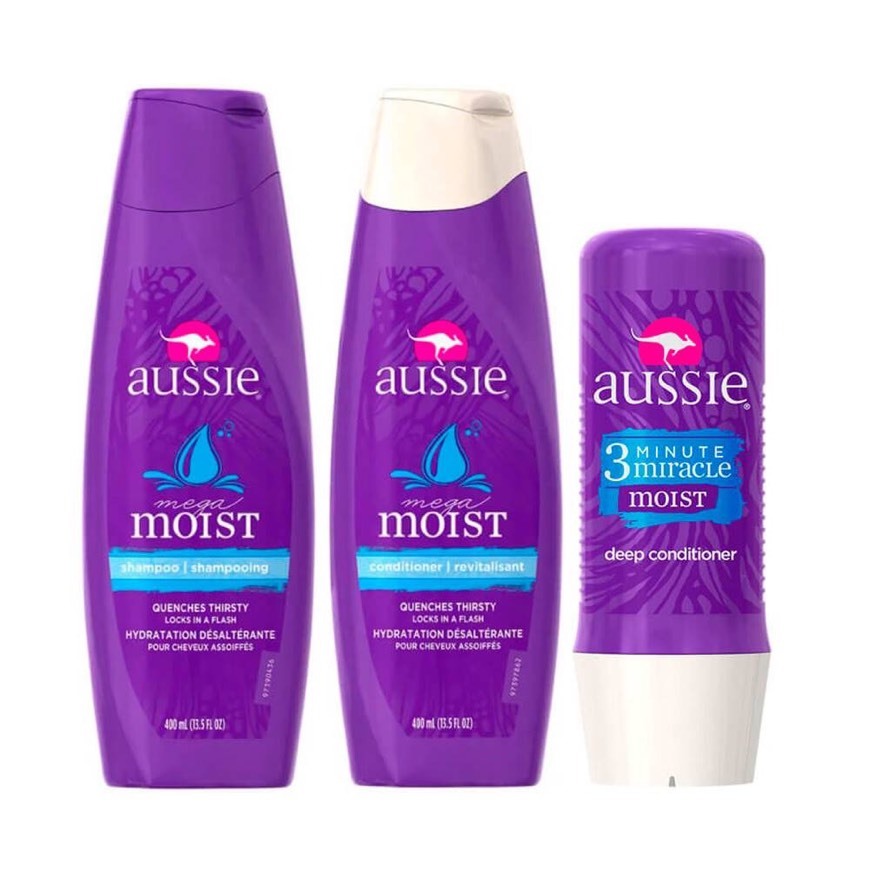 Fashion 3 produtos Aussie: hidratação e brilho aos fios 