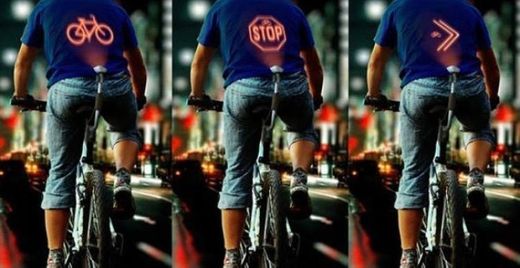Projetor de sinais para ciclistas