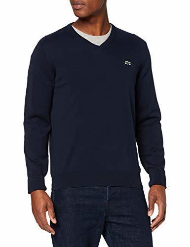 Social Lacoste Ah4087 suéter, Azul Farine-Marine Multicolore M65, X-Large