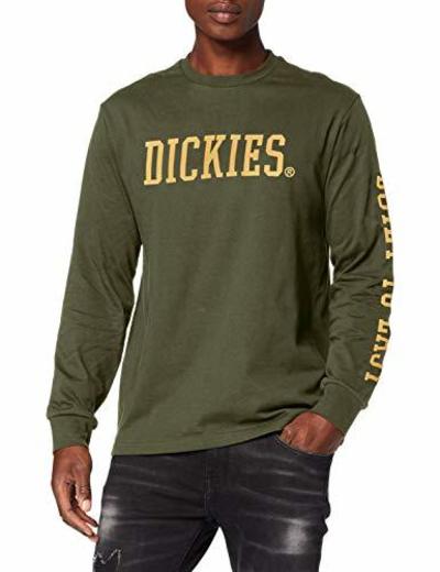 Dickies Wooton Camisa Manga Larga, Verde, X-Small