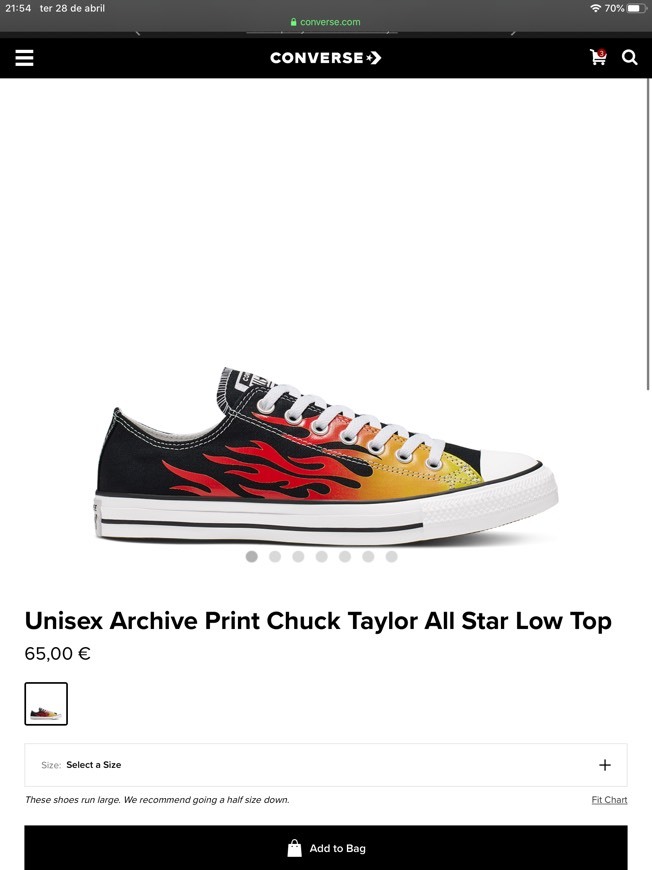 Product Unisex Archive Print Chuck Taylor All Star Low Top