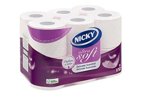 Nicky - Ultrasoft Extra Suave - Papel higiénico - 12 rollos