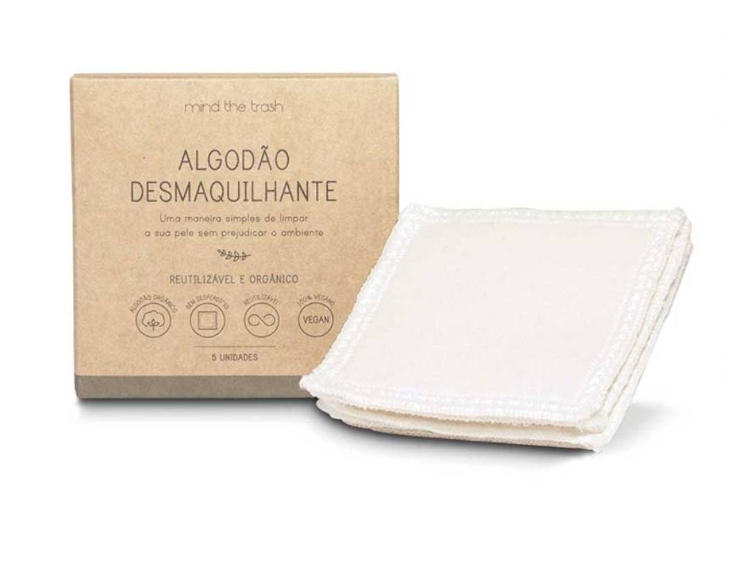 Moda algodão desmaquilhante reutilizável 