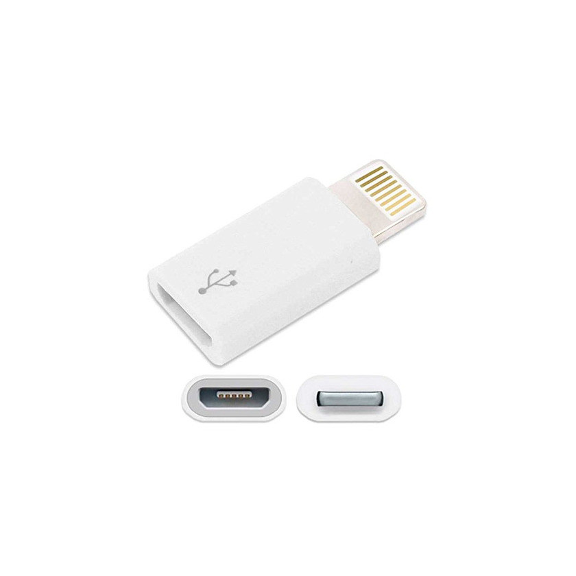 Ociodual Adaptador Conversor de Micro USB a 8 Pin Compatible con iPhone