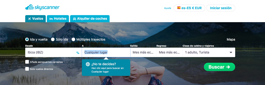 App Skyscanner – vuelos baratos