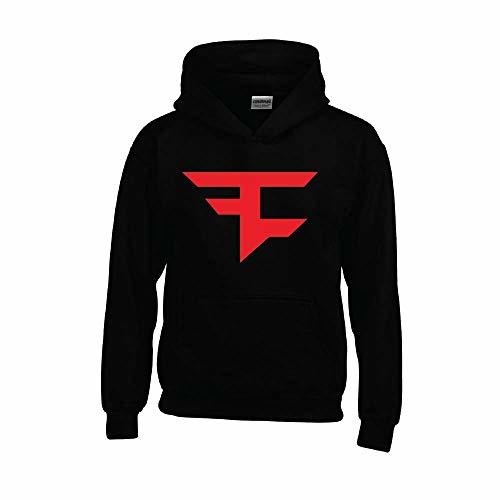 Place wuwi Faze Clan - Sudadera con Capucha para Adulto Negro Negro