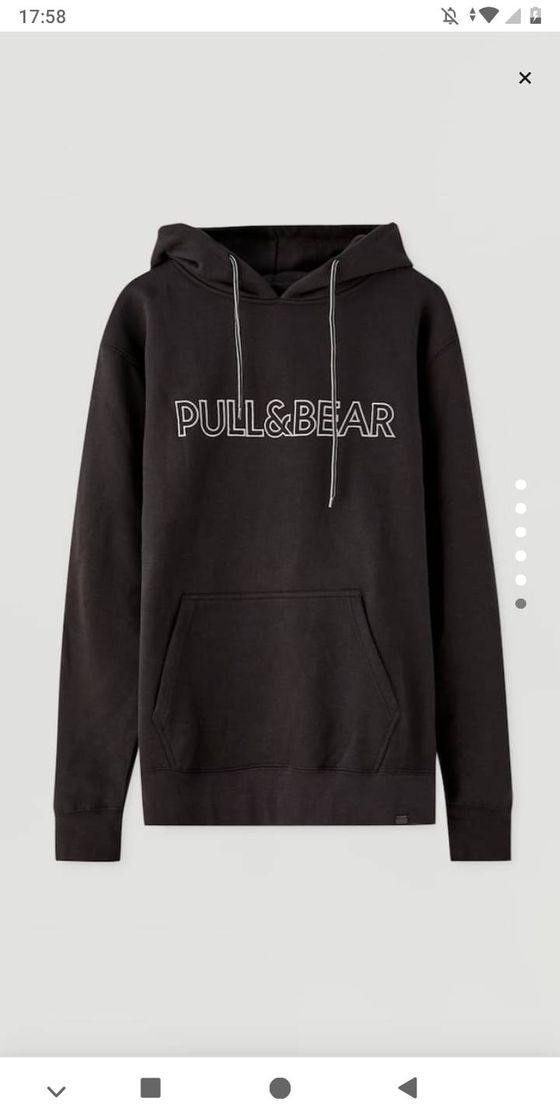 Fashion Hoodie Pull&Bear preto