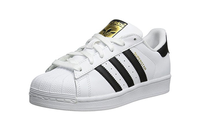 Fashion Adidas Superstar White Black Youths Trainers Size 6.5 UK